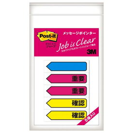 ポスト・イット ジョーブ メッセージポインター (印刷なし)、(重要)、(確認) 1パック(25冊)