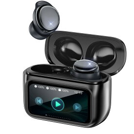 【スマート液晶×人間工学設計】ワイヤレスイヤホン イヤホン Bluetooth イヤホン 高音質Hi-Fi bluetooth 6.0 超フィット MINI軽量 誤タッチ防止搭載 ANC×ENCノイズキャンセリング IPX7防水 低遅延 60H音楽再生 自動瞬時ペアリング PC/ iPhone/Android対応