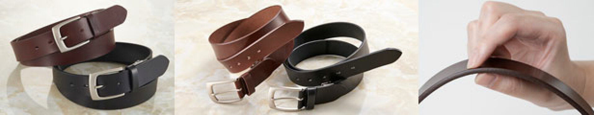 栃木レザー肉厚一枚革ベルト