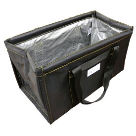 自立式Fバッグ Mサイズ 間口630×奥行350×高さ350mm 短尺手摺荷揚げ スクエアバッグ 大容量 FBAG ウインチ 折りたたみ コンパクト 工事用 黒 横入れ