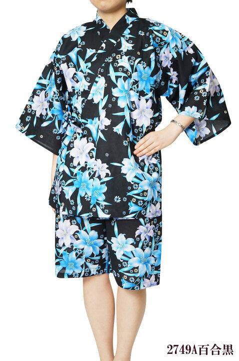 楽天市場 甚平 レディース 大きいサイズ Big 綿100 ｌｌ 4ｌ 送料無料 夏 甚平 甚平 女性 部屋着 甚平 レディース 和 専門店 武蔵