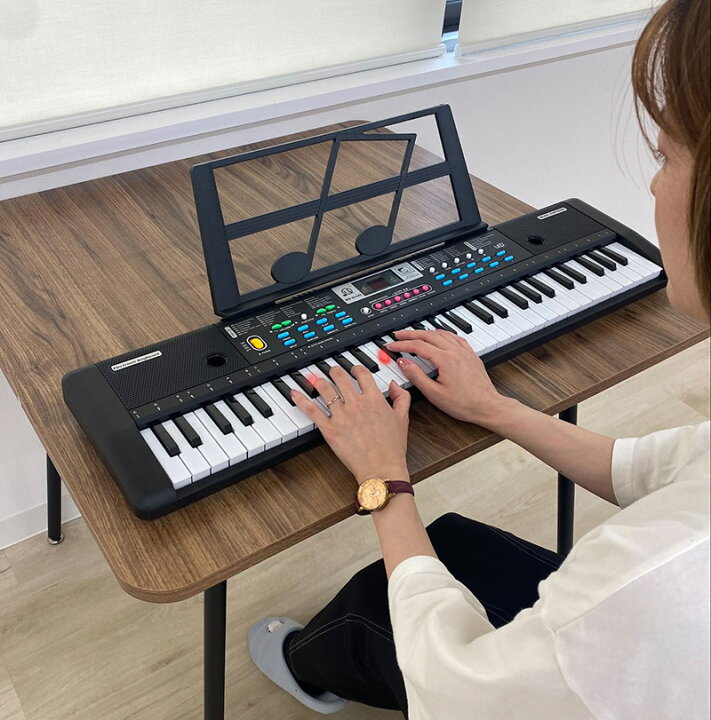 楽天市場】電子ピアノ キーボード ガイド機能 鍵盤光る 61鍵盤 電子 