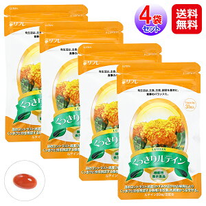 【くっきりルテイン31粒(4袋セット)】【送料無料】【ポイント 2倍〜10倍】約4か月分 まとめ買い リフレ サプリメント サプリ フリー体ルテイン ルテイン アイケア 機能性表示 ブルーライト