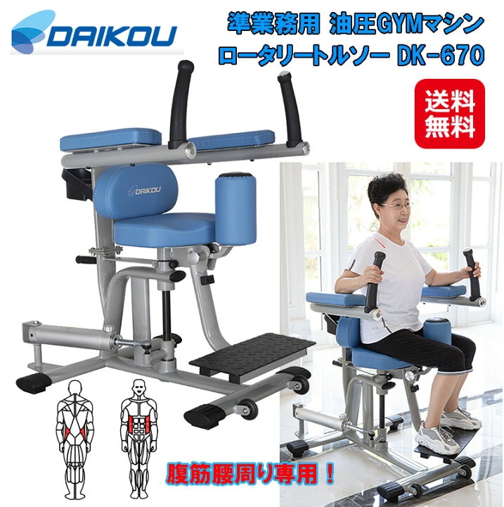 楽天市場】【DAIKOU 準業務用 油圧GYMマシン ロータリートルソー DK 