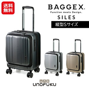 【サイレス キャリーケース 縦型S】【送料無料】【ポイント 2倍〜12倍】BAGGEX バジェックス コインロッカー対応 キャリーバッグ 100席以上 機内持ち込み 日乃本錠前 静音キャスター キャスタ