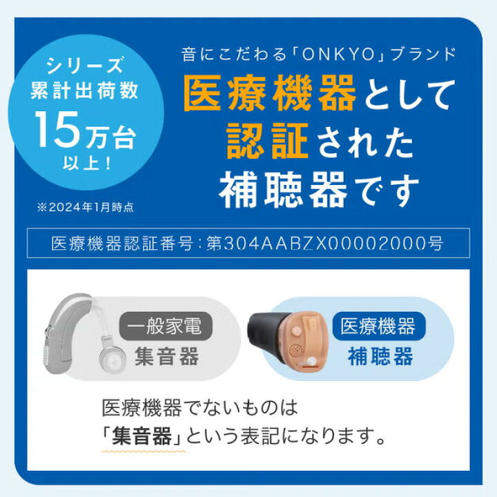楽天市場】【ONKYO オンキョー 補聴器 OHS-D31 リモコン付き 片耳用 