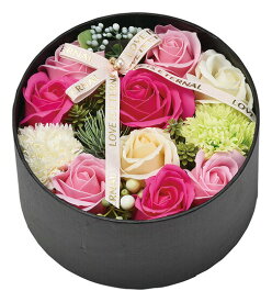 母の日 ギフト 2024 ソープフラワー フラワーボックス ギフトシャボンラウンドBOXハロウィン ドンキドンキホーテ コストコ