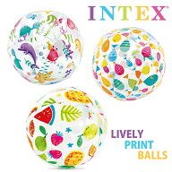 インテックス ビーチボール 51cm INTEX ライブリープリント ビーチボール インテックス プール インテッ…