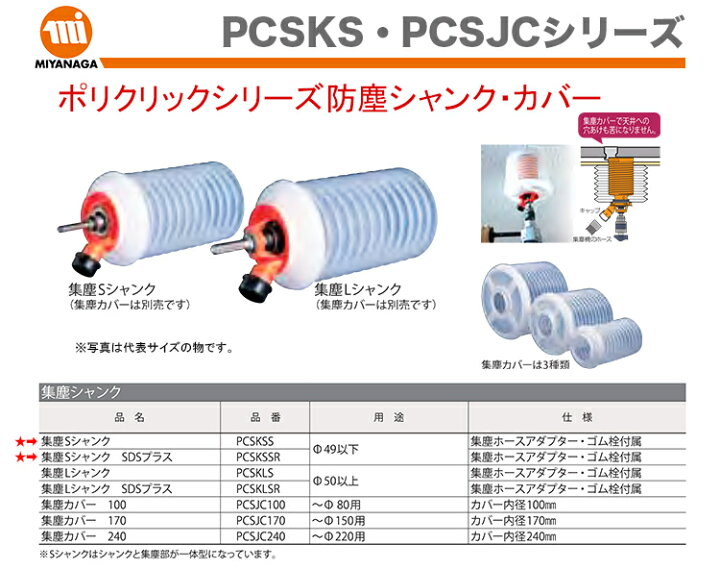 2021福袋】 ミヤナガ PCSJC100 集塵カバー 内径100mm ポリクリック