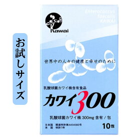 カワイ300 お試しサイズ 乳酸球菌 カワイ株 300mg含有/包 10包入り 乳酸菌 河合康雄 河合乳酸球菌研究所 Kawai300 カワイ　送料無料 正規代理店