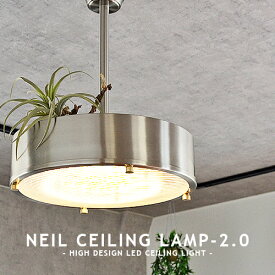 LEDシーリングライト NEIL CEILING LAMP 2.0 ニール シーリングランプ シルバー LED内蔵 リモコン 照明 リビング ダイニング 寝室 6畳 8畳 10畳 12畳 調光 調色 インダストリアル モダン アクリル スチール 真鍮 おしゃれ デザイン ライト 照明 HERMOSA ハモサ (CP4(PX10