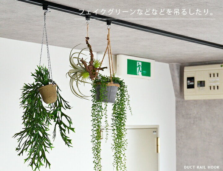 楽天市場 ダクトレール専用 吊り下げフック Duct Rail Hook ダクトレール用 ライティングレール用 配線ダクト用 ショップライン用 オフィス 書斎 ダイニング ボタニカル インダストリアル ブラック ホワイト モノトーン リノベーション ライティングツール 吊りフック