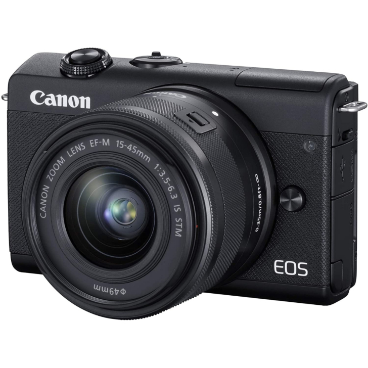全国送料無料 人気 売れ筋 おすすめ Canon キヤノン ミラーレス一眼カメラ EOS STM EF-M15-45 新品 スーパーセール M200 レンズキット ブラック 格安販売の IS