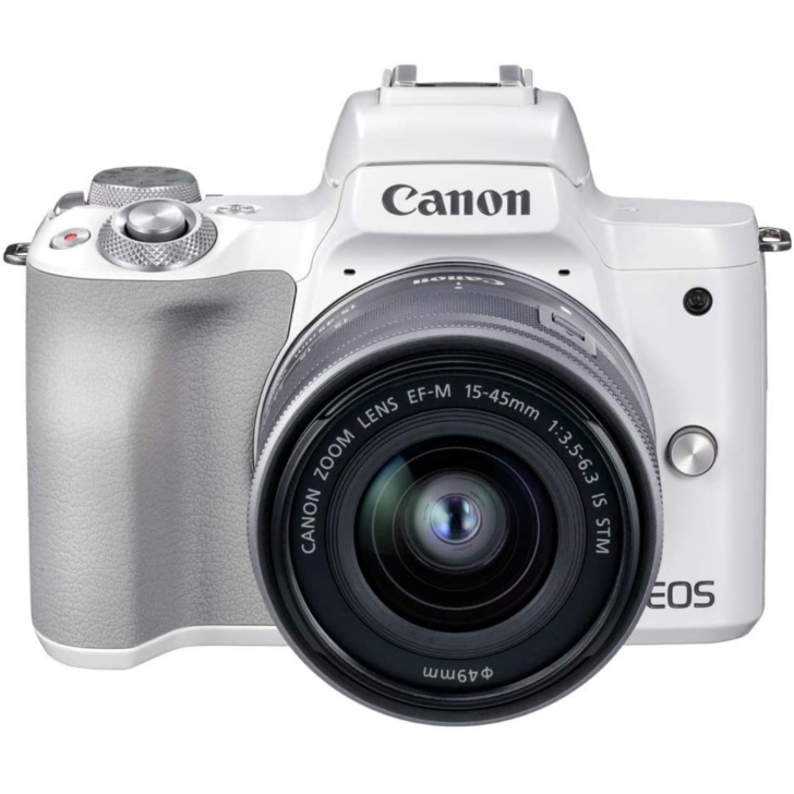 77％以上節約 Canon キヤノン ミラーレス一眼カメラ EOS Kiss M2 EF-M15-45 IS STM レンズキット ホワイト 新品