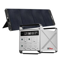 JCPower 日本製 ポータブル電源 ソーラーパネルセット 2058Wh 2KW大容量 半固体リチウム 防災 停電対策 …