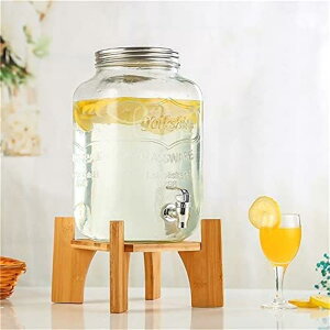 ドリンクサーバー ガラス ドリンクピッチャー 保冷 ピッチャー 冷水筒 ドリンクサーバー ディスペンサー 大容量 蛇口付き フルーツクールウォーターピッチャー DIYビールディスペンサー