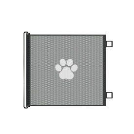 自動格納式 ペットゲート 安全 ドア 廊下 玄関 ペットフェンス キャットウォール ベランダ キッチン 階段下 侵入防止 脫走防止ゲート 階段上 赤ちゃん/ペット/猫/犬に適応 屋内階段通路隔離ネット