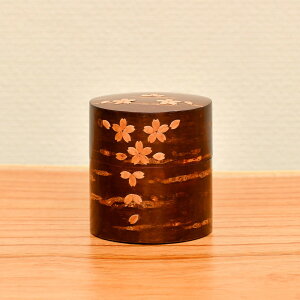 樺細工 茶筒 総皮茶筒 散花 平 角館伝四郎 桜皮 日本製 伝統工芸 山桜 お茶 珈琲 緑茶 おうち時間 ギフト ラッピング 風呂敷 敬老の日 プレゼント あさのは堂