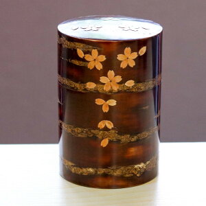 樺細工 茶筒 総皮茶筒 散花 大 角館伝四郎 桜皮 日本製 伝統工芸 山桜 お茶 珈琲 緑茶 おうち時間 ギフト ラッピング 風呂敷 敬老の日 プレゼント あさのは堂
