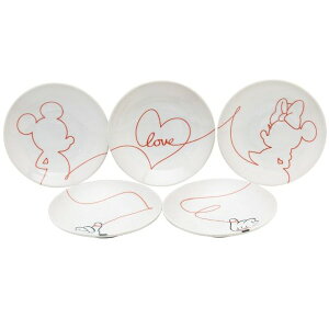内祝い お返し ディズニー ミッキー グッズ お歳暮 ギフト ラブイズ 小皿揃 5枚 セット 詰め合わせ 洋食器 取り皿 ハート かわいい おしゃれ 出産内祝い 結婚内祝い 結婚祝い 出産祝い 香典返