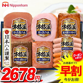＼豪華★7種詰め合わせ／【楽天1位】お歳暮 早割 ハム 詰め合わせ ギフト セット 日本ハム ロースハム ウインナー ソーセージ 送料無料 御歳暮 ニッポンハム 本格派ギフト 歳暮 冬ギフト 食品 食べ物 お取り寄せ グルメ NH-349