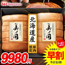 お歳暮 御歳暮 送料無料 早割 ハム ギフト セット ロースハム ももハム 布巻き 熟成 ブロック 詰め合わせ 日本ハム ニッポンハム 美ノ国 北海道 プレミアム 歳暮 冬ギフト 食品 食べ物 お取り寄せ グルメ 美の国 美しの国 UKH-102