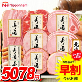 お歳暮 御歳暮 送料無料 早割 ハム ギフト セット ロースハム ウインナー ソーセージ 生ハム 詰め合わせ 日本ハム ニッポンハム 美ノ国 北海道 プレミアム 歳暮 冬ギフト 食品 食べ物 お取り寄せ グルメ 美の国 美しの国 UKH-58