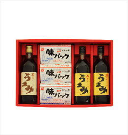 出産 内祝い お返し カネイ醤油 父の日 プレゼント 父の日ギフト うまみ2本・うすくちうまみ1本・味パック3箱セット(AU-541)【カネヰ醤油】 送料無料 ギフト 結婚内祝い 引き出物 出産内祝い 新築祝い 引越し 挨拶 快気祝い 香典返し お礼 食品 食べ物 ギフトセット