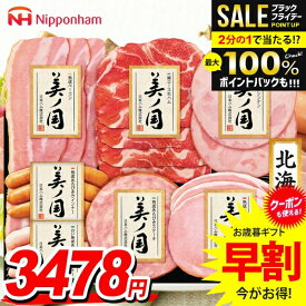 お歳暮 御歳暮 送料無料 早割 ハム ギフト セット ロースハム ウインナー ソーセージ 生ハム 詰め合わせ 日本ハム ニッポンハム 美ノ国 北海道 プレミアム 歳暮 冬ギフト 食品 食べ物 お取り寄せ グルメ 美の国 美しの国 UKH-38