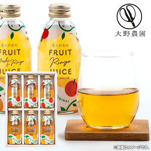 内祝い お返し 送料無料 ジュース お歳暮 ギフト フルーツ 果実ジュース 200ml 6本 セットA りんご 梨 詰め合わせ 大野農園 おしゃれ 出産内祝い 結婚内祝い 新築祝い 結婚祝い 出産祝い 香典返
