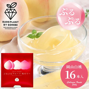 内祝い お返し 送料無料 スイーツ お歳暮 ギフト ゼリー お菓子 お供え 果実工房 ぷるぷるフルーツゼリー 岡山県産白桃 16本 セット 詰め合わせ 食品 出産内祝い 結婚内祝い 結婚祝い 出産祝