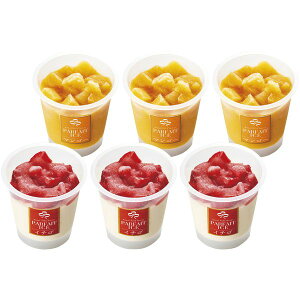 内祝い お返し 送料無料 スイーツ お菓子 お歳暮 ギフト イチゴ マンゴー フルーツ パフェアイスクリーム 6個入 セット 詰め合わせ 食品 出産内祝い 結婚内祝い 結婚祝い 出産祝い 引き出物