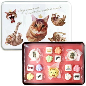 バレンタイン 2026 お菓子 ギフト TOKYO CROWN CAT トラズラムネ スイーツ 和三盆 ラムネ セット チョコ以外 おしゃれ かわいい 猫 ねこ ネコ トラネコ 茶トラ お菓子缶 おかし缶 友達 義理 自分用 ご褒美 食品 4582152222425 【のし・包装不可】(あす楽)