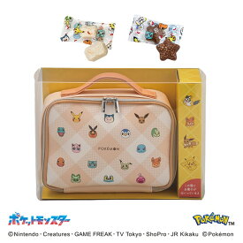バレンタイン 2026 チョコレート ギフト スイーツ ＆ バニティポーチ ポケモン ポケットモンスター 紙袋つき お菓子 セット 詰め合わせ おしゃれ かわいい 友達 義理チョコ 自分用 ご褒美 キャラクター 食品 【のし・包装不可】(あす楽) PV-7
