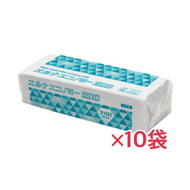 太洋紙業 ペーパータオル エルナ エコノミー 【200枚 ×10袋セット】 日本製 業務用