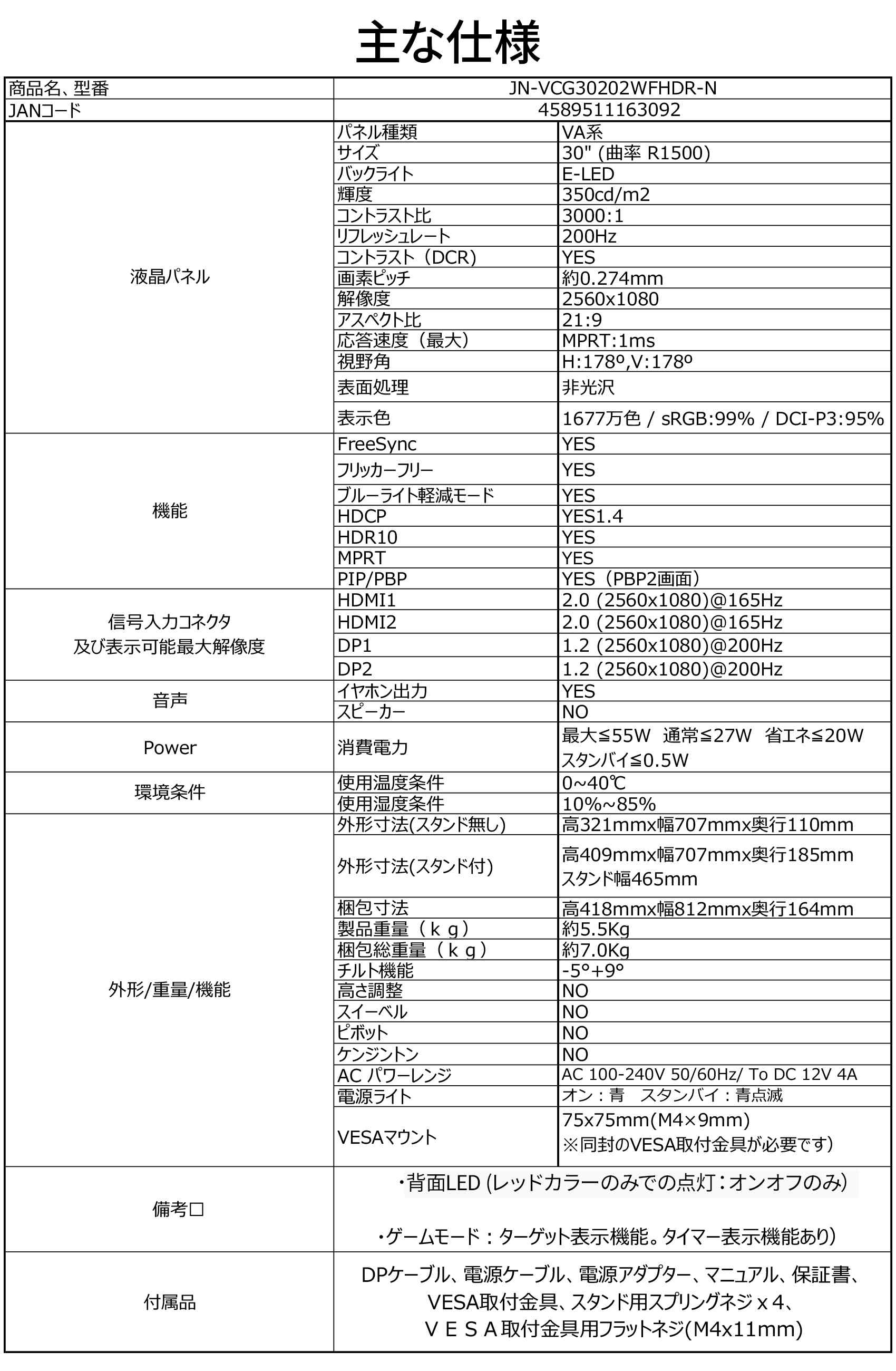 楽天市場】JAPANNEXT 30型 ウルトラワイド モニター WFHD(2560x1080