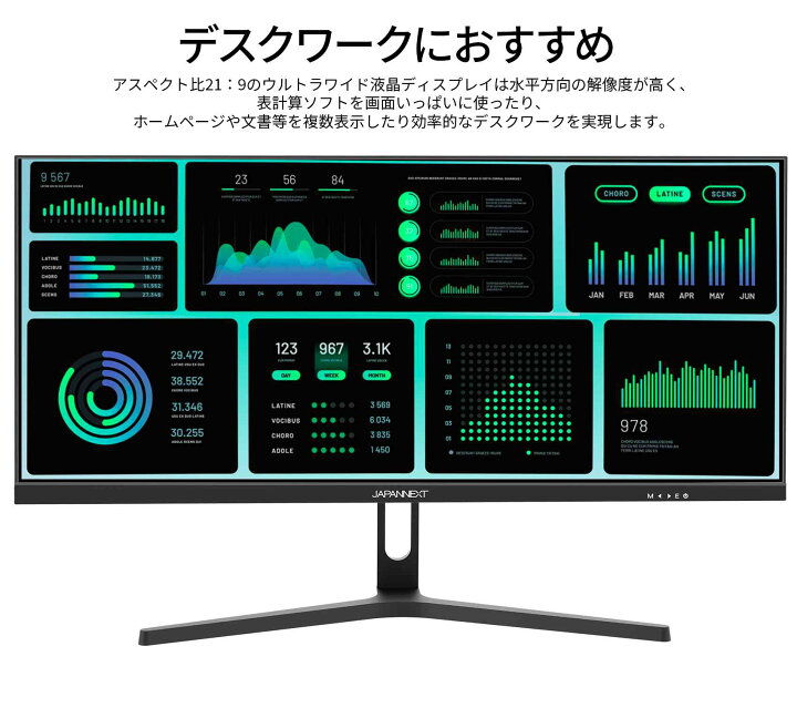 楽天市場】JAPANNEXT 29インチ ワイドFHD(2560 x 1080) 液晶モニター
