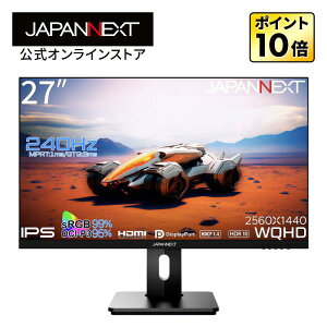 JAPANNEXT 27C` IPSpl WQHD(2560x1440)𑜓x 240HzΉ Q[~Oj^[ JN-27IPS240WQHDR-HSP HDMI DP HDR PS5  s{bg@\ PCj^[ tj^[ p\Rj^[ Wpl