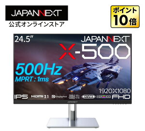 JAPANNEXT 24.5C` IPSpl 500HzΉ tHD(1920x1080)𑜓x Q[~Oj^[ X-500(JN-IPS24X500FR-H-C6) HDMI2.1 DP PCj^[ tj^[ p\Rj^[ WplNXg