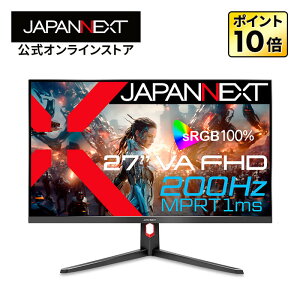 JAPANNEXT 27C` VApl 200HzΉ tHD(1920x1080)𑜓x JN-27V200F HDMI DP 1ms(MPRT) PCj^[ tj^[ p\Rj^[ WplNXg