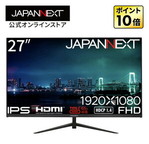 JAPANNEXT 27C` IPSpl tHD(1920x1080)𑜓x tj^[ JN-IPS27FHD-C65W HDMI USB Type-C(ő65Wd)fXN[Ntj^[ PCj^[ p\Rj^[ WplNXg