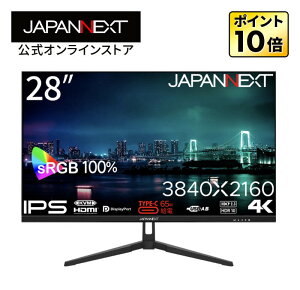 JAPANNEXT 28C` IPSpl 4K(3840x2160)𑜓x tj^[ JN-IPS28U-C6 HDMI DP USB Type-C(ő65Wd) sRGB:100% KVM@\4K tj^[ PCj^[ p\Rj^[ WplNXg