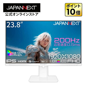 JAPANNEXT 23.8C` IPSpl tHD(1920x1080)𑜓x zCgJ[Q[~Oj^[ JN-IPS238G200F-HSP-W 0.5ms(MPRT) y2Nۏ؁zPCj^[ tj^[ p\Rj^[ WplNXg