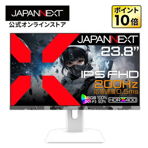 JAPANNEXT 23.8C` IPSpl 200HzΉ tHD(1920x1080)𑜓x Q[~Oj^[ JN-IPS238G200F-Camo-W {̃J[ɃJt[WzCg(ʕ)̗p 0.5ms(MPRT) HDMI DP y2Nۏ؁z tj^