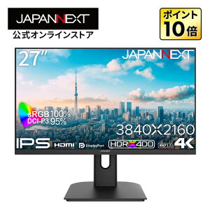 JAPANNEXT 27C` IPSpl 4K(3840x2160)𑜓x tj^[ JN-i27U HDMI DP sRGB:100% DCI-P3:95% HDR400 y2Nۏ؁z 4Ktj^[ PCj^[ p\Rj^[ WplNXg