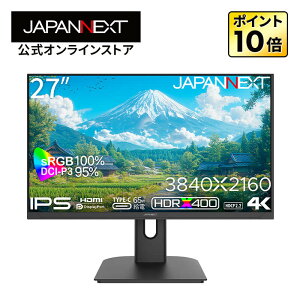 yECTCgz JAPANNEXT 27C` IPSpl 4K(3840x2160)𑜓x tj^[ JN-i27U-C6 HDMI DP USB Type-C(ő65d) HDR400 sRGB:100% DCI-P3:95% y2Nۏ؁zPCj^[ p\Rj^[ Wp