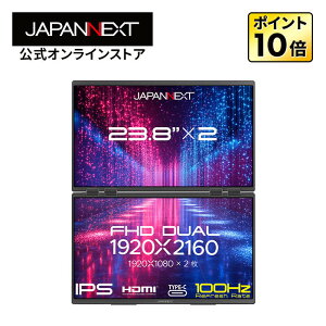 JAPANNEXT 23.8C` IPSplx2 tHD(1920x1080)𑜓x ^fAoCj^[ JN-DMD-IPS238F-C4 miniHDMI USB Type-C 3ʊg ڑ\(32C`) ő45Wd I[gtbvy2Nۏ؁zPC