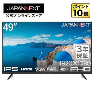 y3Nۏ؃fzJAPANNEXT 49C` IPSpl tHD(1920x1080)𑜓x ^tj^[ JN-IPS49F-U-H3 HDMI rfI/ RALVo VGA USBĐΉ TCl[W PCj^[ tj^