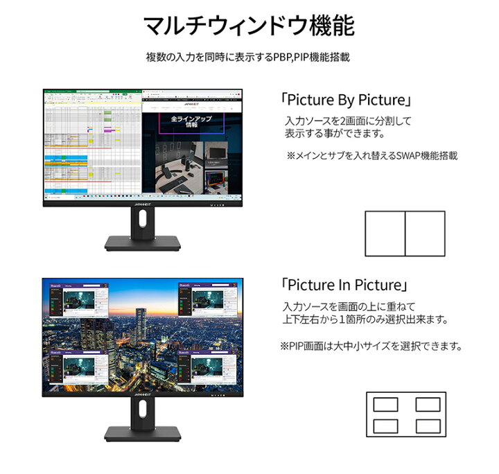 楽天市場】JAPANNEXT 28型 IPS 4K液晶モニター USB Type-C(最大65W給電 