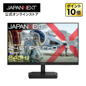 JAPANNEXT 24.5�C���` IPS�p�l������ 240Hz/1ms(GTG:OD��/MPRT)�Ή� �t��HD(1920×1080)�𑜓x �Q�[�~���O���j�^�[ JN-IPS245G240F HDMI2.1 DisplayPort sRGB:100% HDR PS5 �t��HD:120Hz�ڑ� VRR �y2�N�ۏ؁z PC���j�^�[ �t�����j